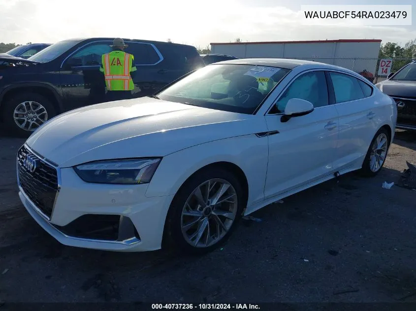 2024 Audi A5 Sportback Premium 40 Tfsi Quattro S Tronic VIN: WAUABCF54RA023479 Lot: 40737236