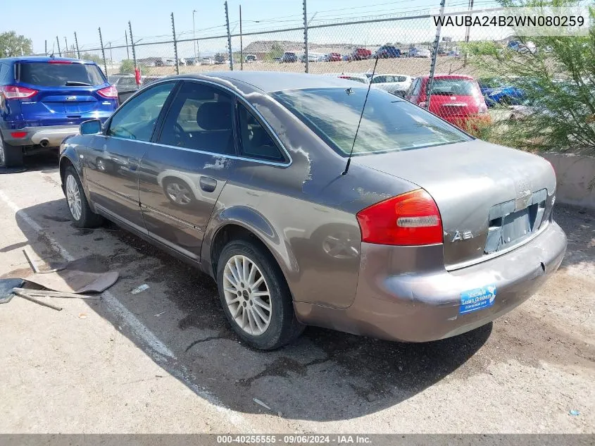 WAUBA24B2WN080259 1998 Audi A6