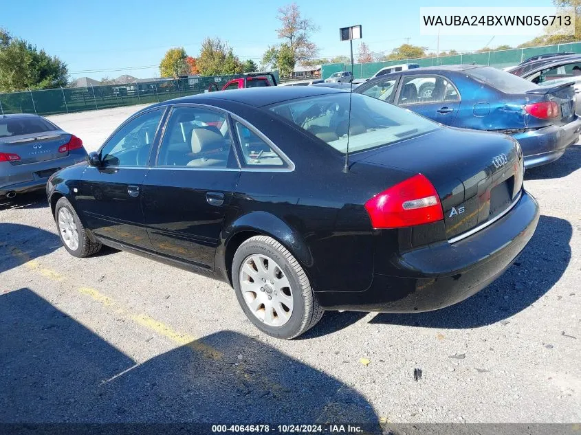 1998 Audi A6 2.8 Quattro VIN: WAUBA24BXWN056713 Lot: 40646478