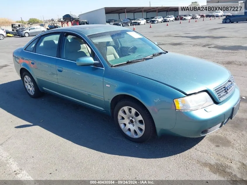 1999 Audi A6 VIN: WAUBA24B0XN087227 Lot: 40430554