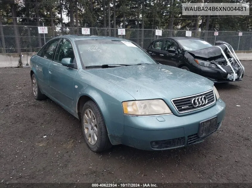 1999 Audi A6 VIN: WAUBA24B6XN004481 Lot: 40622934