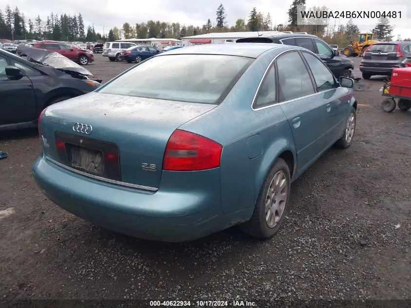 1999 Audi A6 VIN: WAUBA24B6XN004481 Lot: 40622934