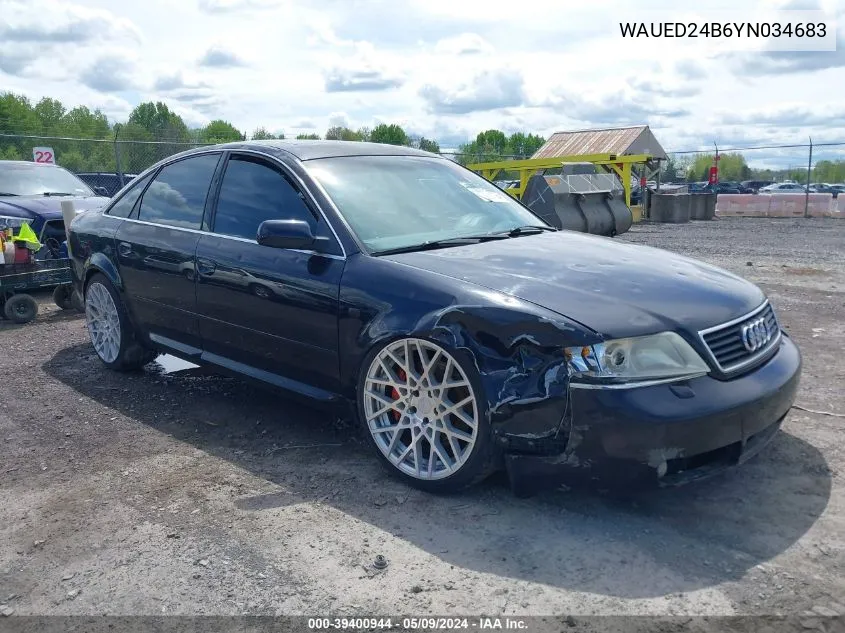 2000 Audi A6 2.7T VIN: WAUED24B6YN034683 Lot: 39400944