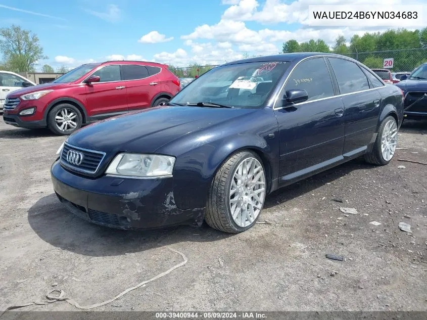 2000 Audi A6 2.7T VIN: WAUED24B6YN034683 Lot: 39400944