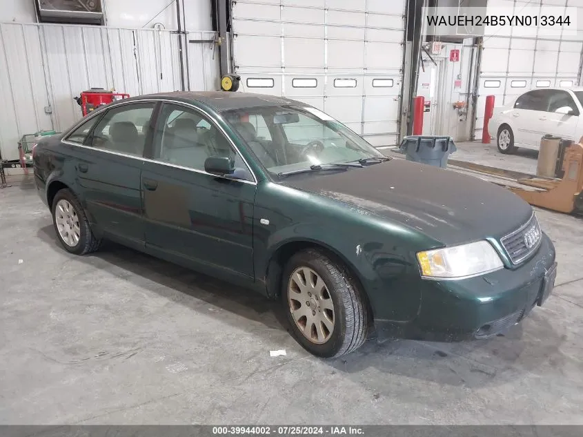 2000 Audi A6 VIN: WAUEH24B5YN013344 Lot: 39944002