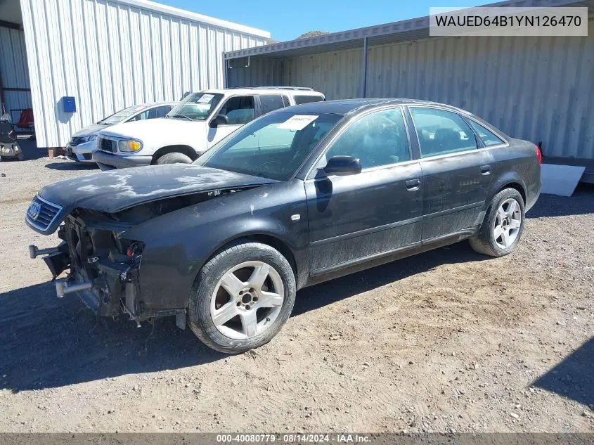 WAUED64B1YN126470 2000 Audi A6 2.7T