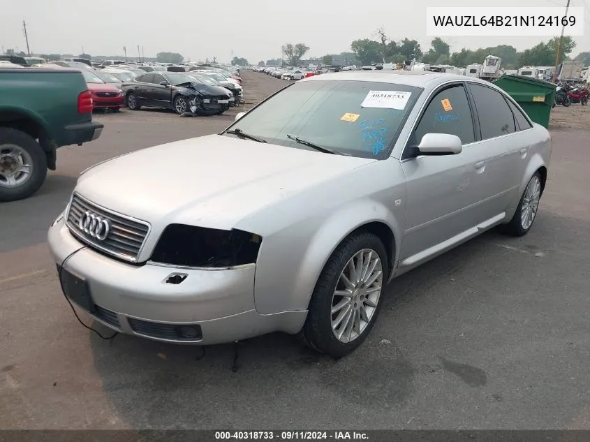 2001 Audi A6 4.2 VIN: WAUZL64B21N124169 Lot: 40318733