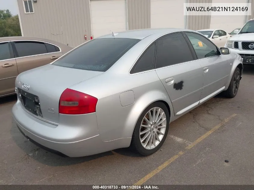 2001 Audi A6 4.2 VIN: WAUZL64B21N124169 Lot: 40318733