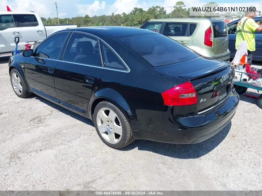 WAUZL64B61N102160 2001 Audi A6 4.2 Quattro