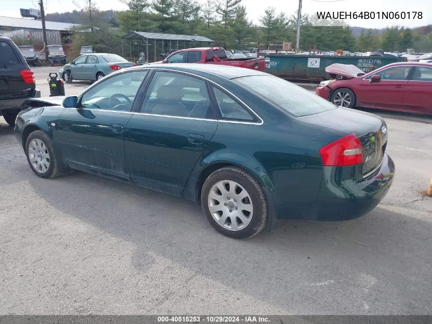 2001 Audi A6 VIN: WAUEH64B01N060178 Lot: 40515253