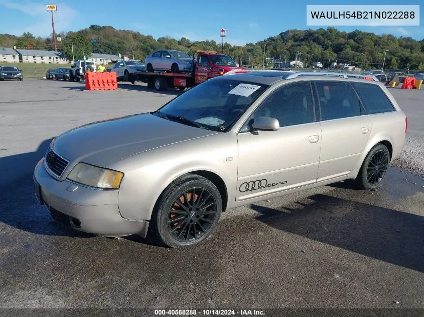 2001 Audi A6 Avant VIN: WAULH54B21N022288 Lot: 40588288