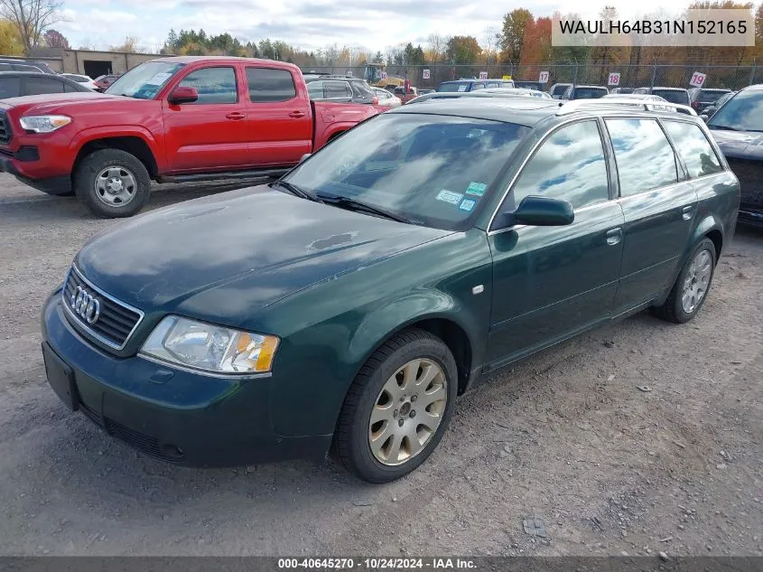 2001 Audi A6 2.8 Avant Quattro VIN: WAULH64B31N152165 Lot: 40645270