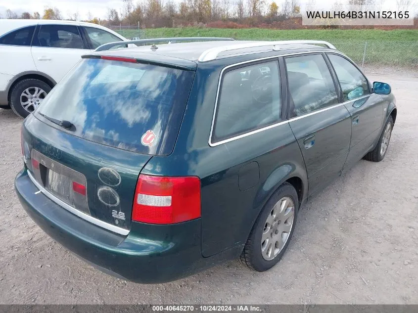 2001 Audi A6 2.8 Avant Quattro VIN: WAULH64B31N152165 Lot: 40645270