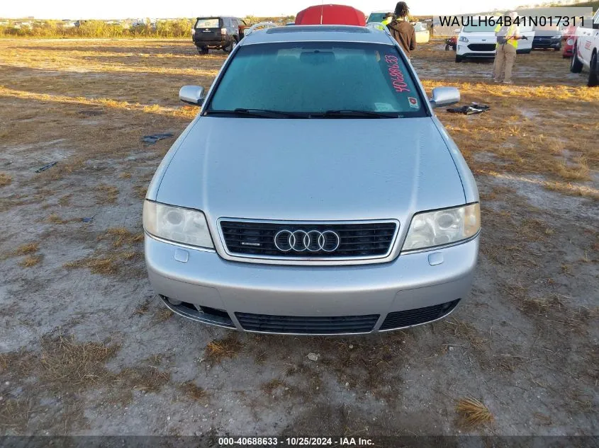 2001 Audi A6 2.8 Avant Quattro VIN: WAULH64B41N017311 Lot: 40688633