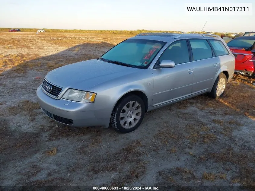 2001 Audi A6 2.8 Avant Quattro VIN: WAULH64B41N017311 Lot: 40688633