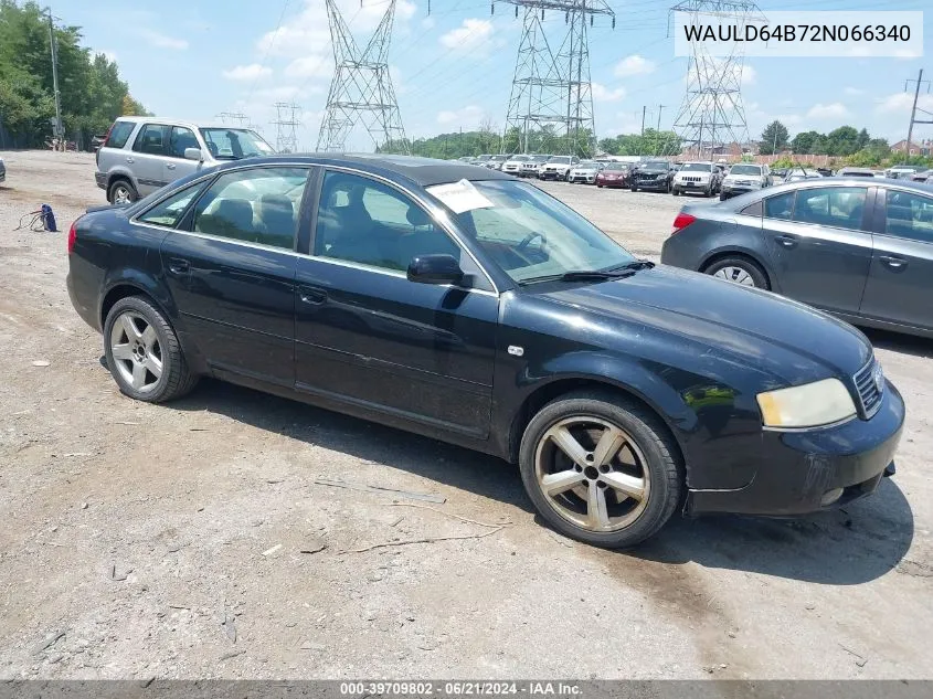 2002 Audi A6 2.7T VIN: WAULD64B72N066340 Lot: 39709802