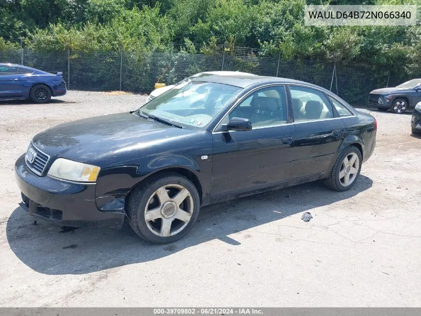 2002 Audi A6 2.7T VIN: WAULD64B72N066340 Lot: 39709802