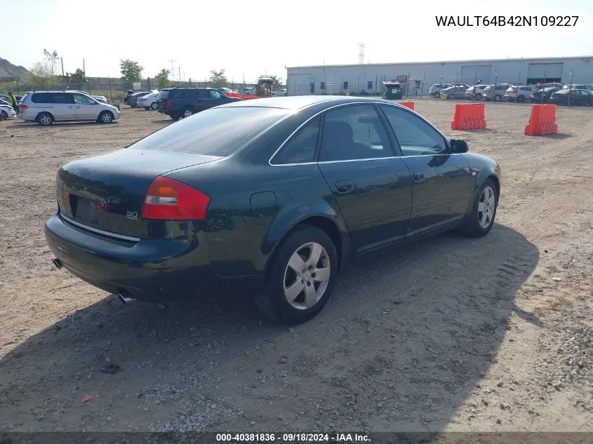 WAULT64B42N109227 2002 Audi A6 3.0L