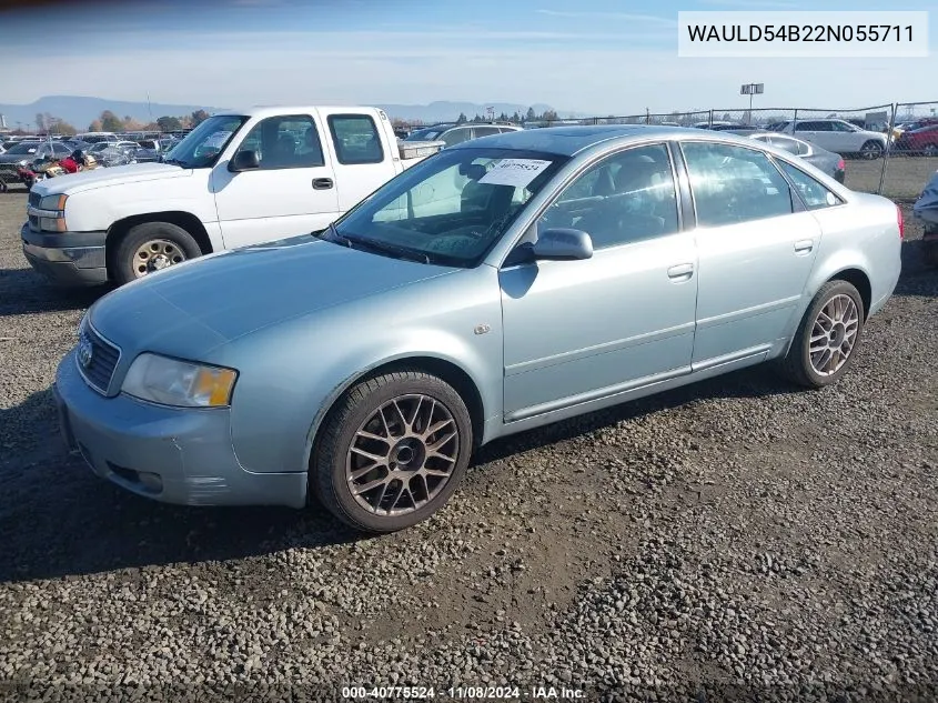 2002 Audi A6 2.7T VIN: WAULD54B22N055711 Lot: 40775524