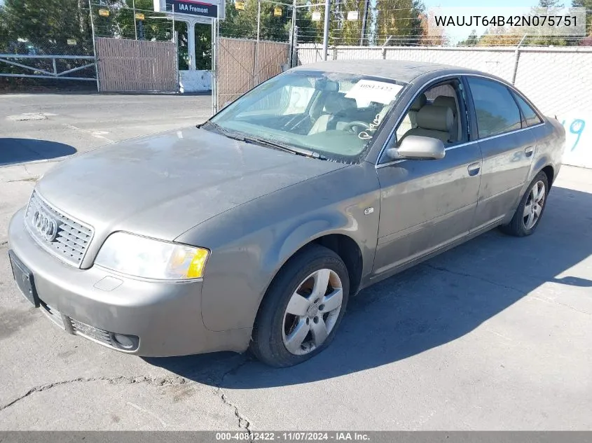 WAUJT64B42N075751 2002 Audi A6 3.0L