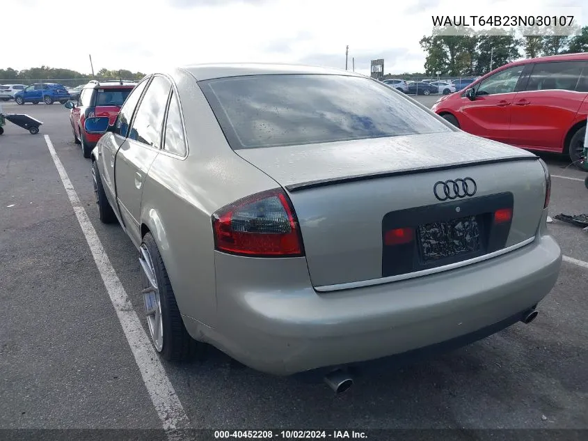 WAULT64B23N030107 2003 Audi A6 3.0