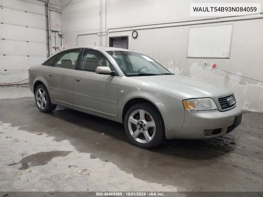 2003 Audi A6 3.0 VIN: WAULT54B93N084059 Lot: 40469899