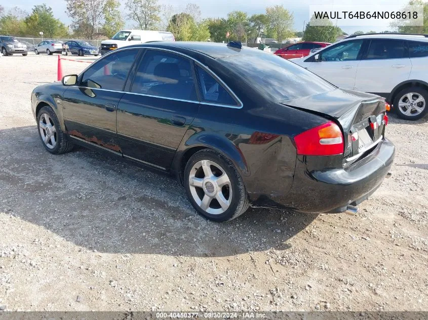 WAULT64B64N068618 2004 Audi A6 3.0