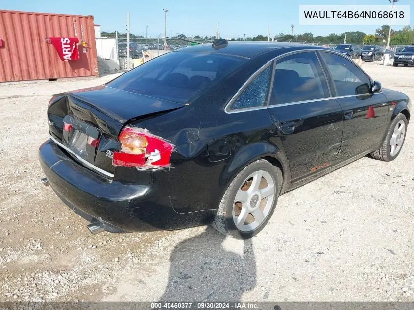 WAULT64B64N068618 2004 Audi A6 3.0