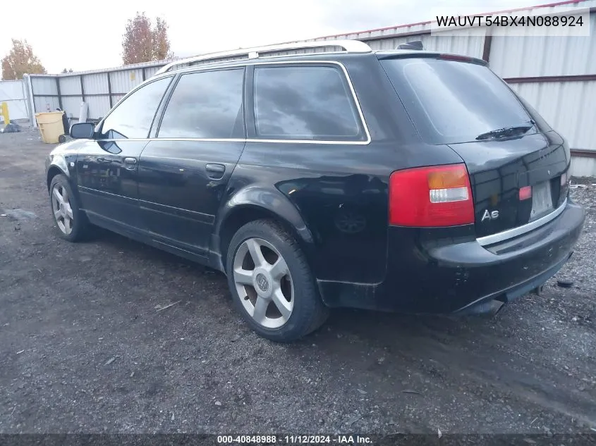 2004 Audi A6 Avant VIN: WAUVT54BX4N088924 Lot: 40848988