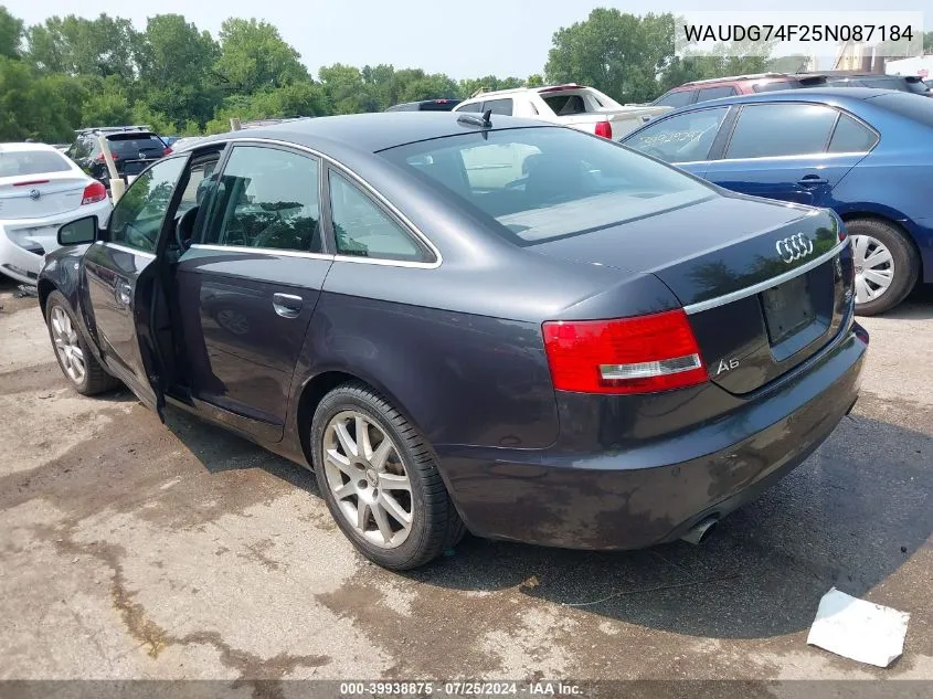 WAUDG74F25N087184 2005 Audi A6 3.2