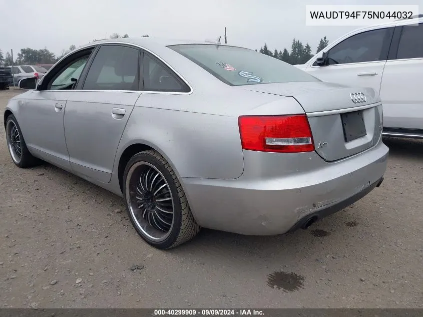 2005 Audi A6 3.2 VIN: WAUDT94F75N044032 Lot: 40299909