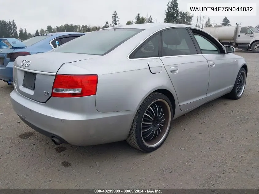 2005 Audi A6 3.2 VIN: WAUDT94F75N044032 Lot: 40299909