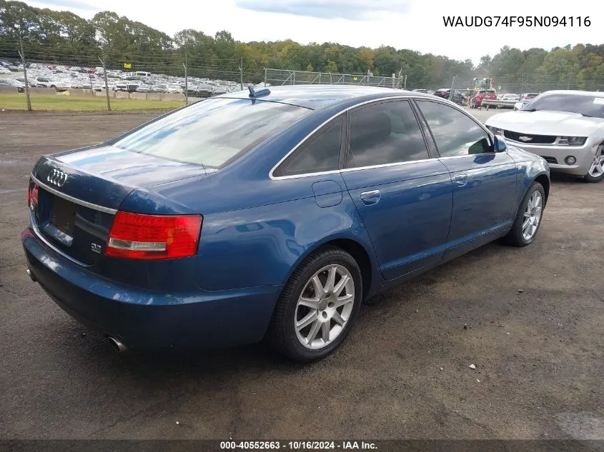 WAUDG74F95N094116 2005 Audi A6 3.2