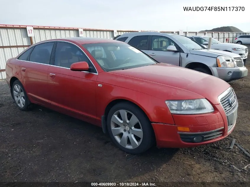 2005 Audi A6 3.2 VIN: WAUDG74F85N117370 Lot: 40609903