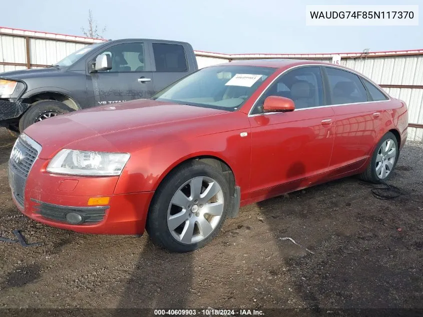 2005 Audi A6 3.2 VIN: WAUDG74F85N117370 Lot: 40609903