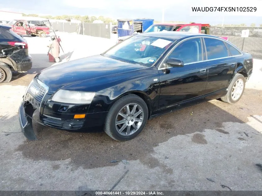 2005 Audi A6 3.2 VIN: WAUDG74FX5N102529 Lot: 40661441