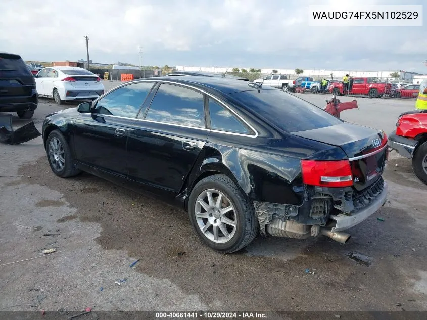 2005 Audi A6 3.2 VIN: WAUDG74FX5N102529 Lot: 40661441