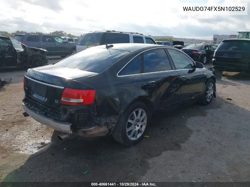 2005 Audi A6 3.2 VIN: WAUDG74FX5N102529 Lot: 40661441