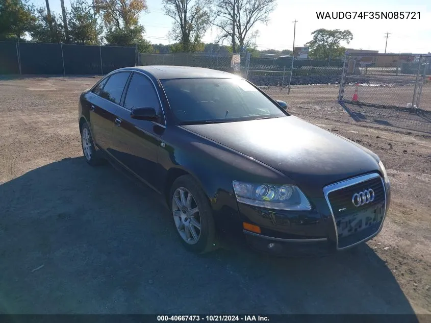 2005 Audi A6 3.2 VIN: WAUDG74F35N085721 Lot: 40667473