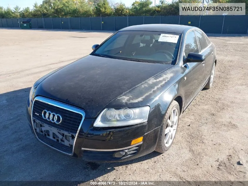 2005 Audi A6 3.2 VIN: WAUDG74F35N085721 Lot: 40667473