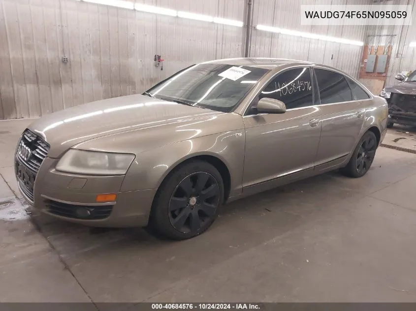 2005 Audi A6 VIN: WAUDG74F65N095059 Lot: 40684576