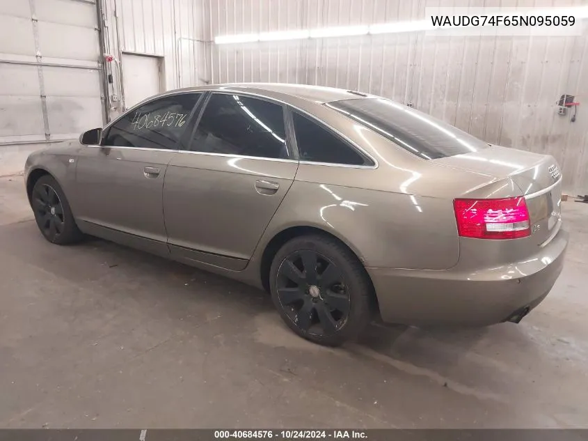 2005 Audi A6 VIN: WAUDG74F65N095059 Lot: 40684576