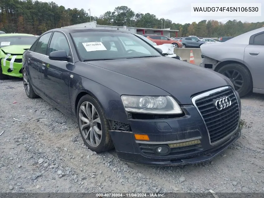 2005 Audi A6 3.2 Quattro VIN: WAUDG74F45N106530 Lot: 40736904