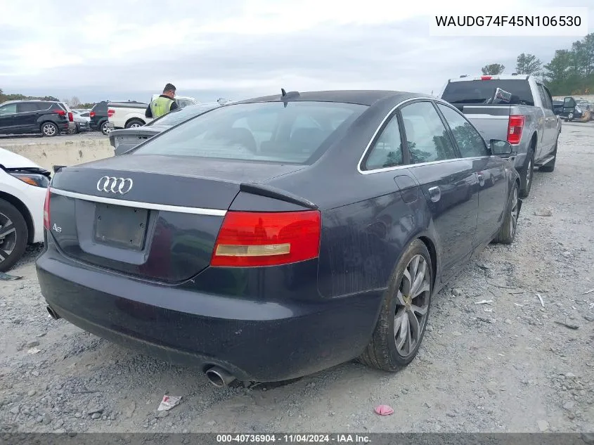 2005 Audi A6 3.2 Quattro VIN: WAUDG74F45N106530 Lot: 40736904