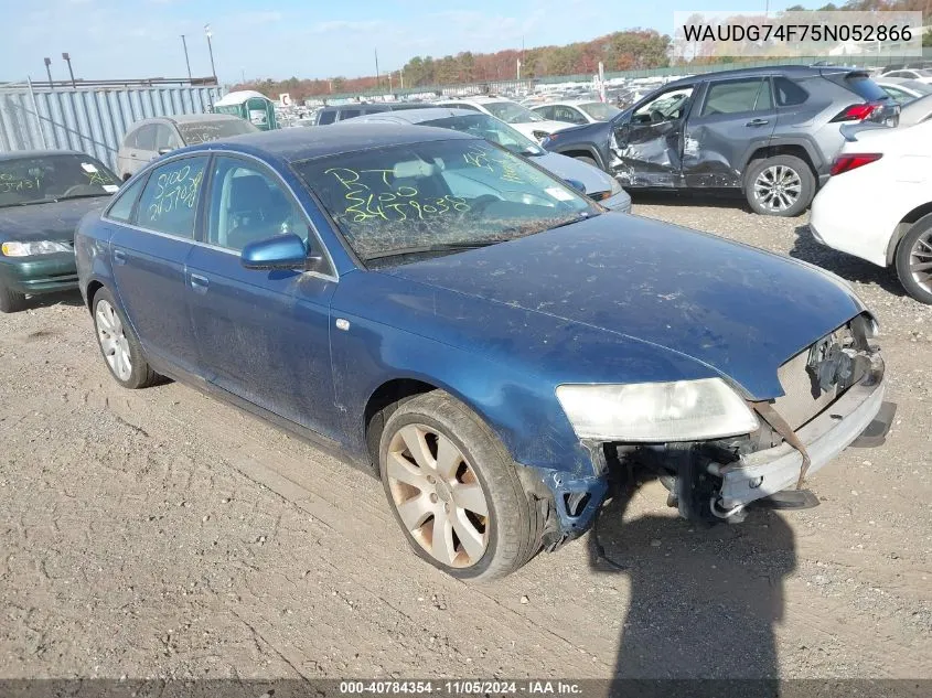 2005 Audi A6 3.2 VIN: WAUDG74F75N052866 Lot: 40784354