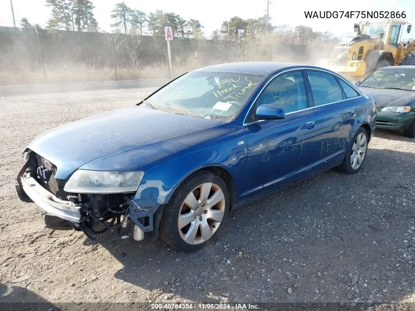 2005 Audi A6 3.2 VIN: WAUDG74F75N052866 Lot: 40784354