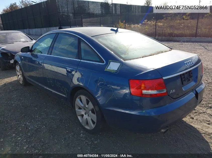 2005 Audi A6 3.2 VIN: WAUDG74F75N052866 Lot: 40784354