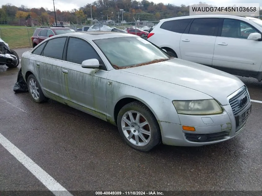 2005 Audi A6 3.2 VIN: WAUDG74F45N103658 Lot: 40849389