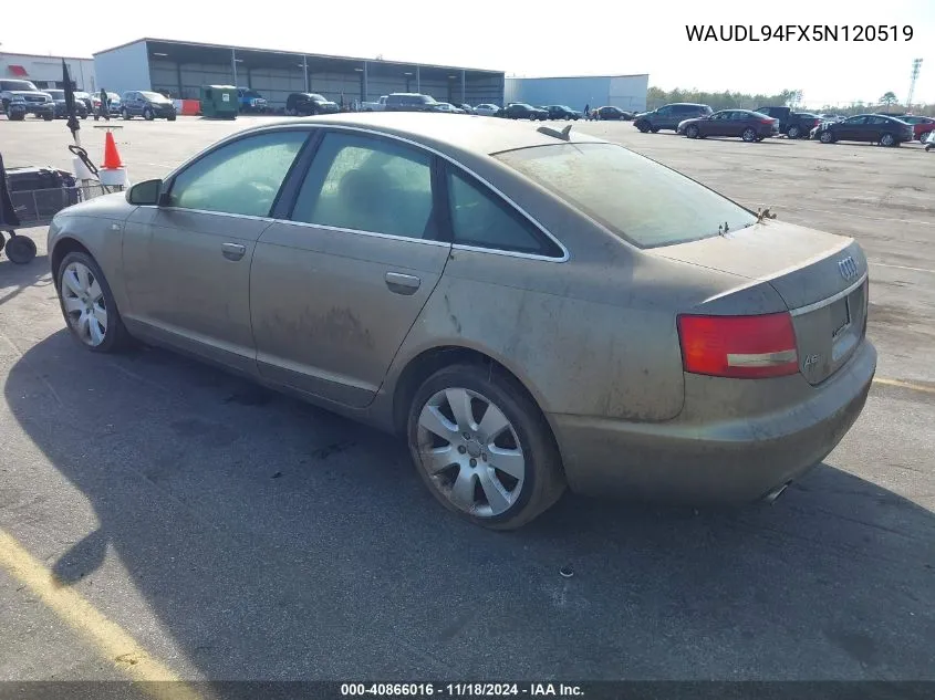 2005 Audi A6 4.2 VIN: WAUDL94FX5N120519 Lot: 40866016