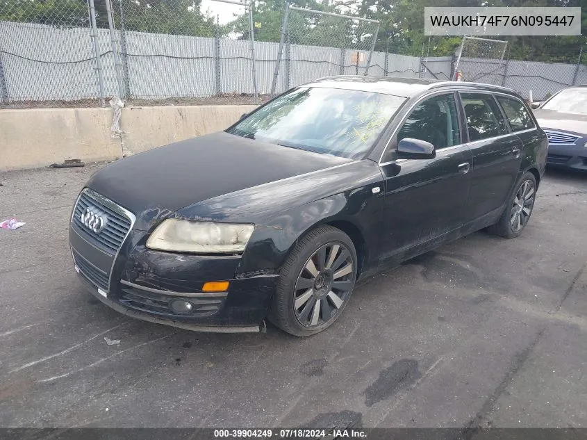 2006 Audi A6 3.2 Avant VIN: WAUKH74F76N095447 Lot: 39904249